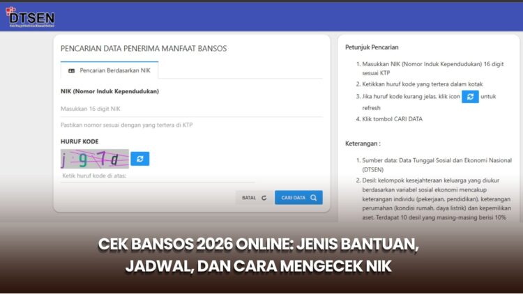 Cek Bansos 2026 Online: Jenis Bantuan, Jadwal, dan Cara Mengecek NIK