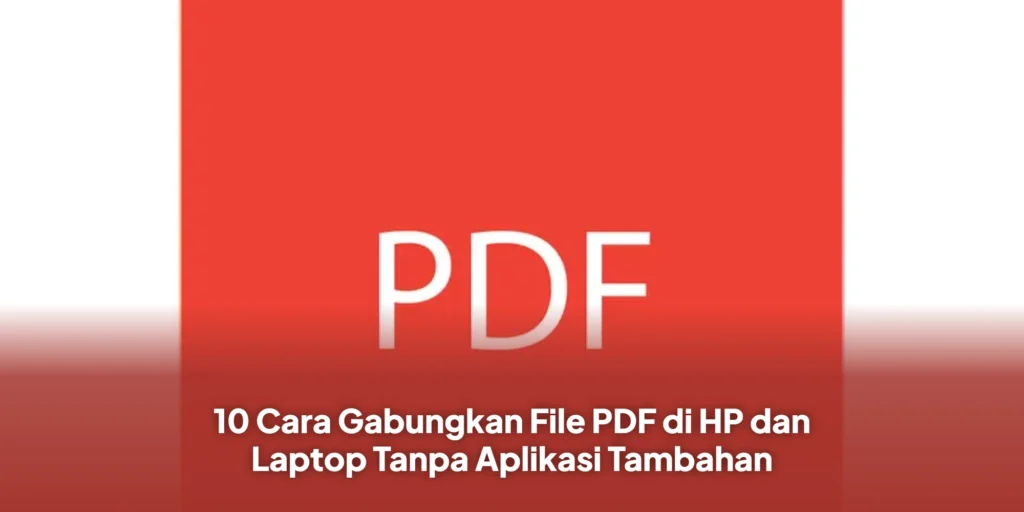 10 Cara Gabungkan File PDF di HP dan Laptop Tanpa Aplikasi Tambahan