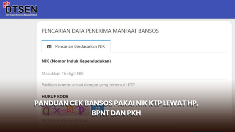 Panduan Cek Bansos Pakai NIK KTP lewat HP, BPNT dan PKH