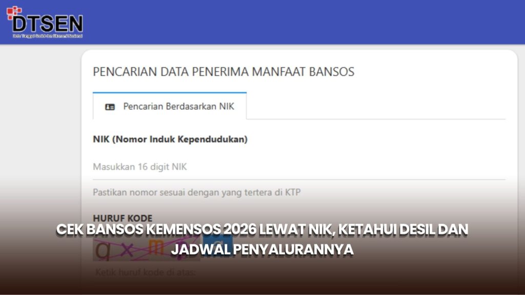 Cek Bansos Kemensos 2026 Lewat NIK, Ketahui Desil dan Jadwal Penyalurannya