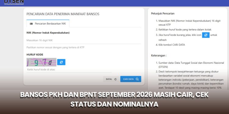 Bansos PKH dan BPNT September 2026 Masih Cair, Cek Status dan Nominalnya