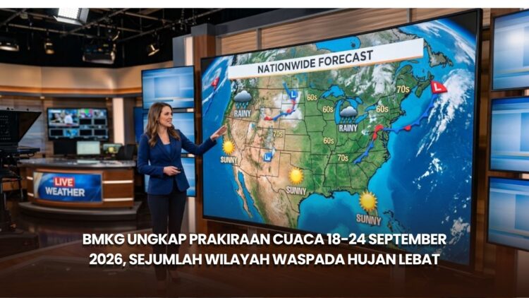 BMKG Ungkap Prakiraan Cuaca 18-24 September 2026, Sejumlah Wilayah Waspada Hujan Lebat