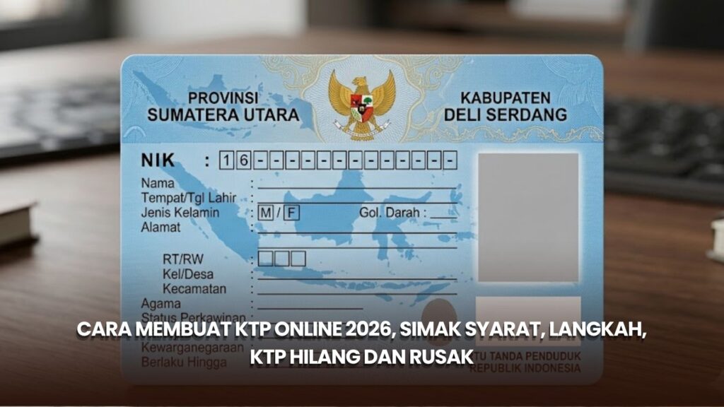Cara Membuat KTP Online 2026, Simak Syarat, Langkah, KTP Hilang dan Rusak