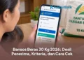 Bansos Beras 30 Kg 2026: Desil Penerima, Kriteria, dan Cara Cek