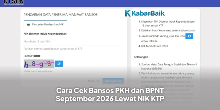 Cara Cek Bansos PKH dan BPNT September 2026 Lewat NIK KTP