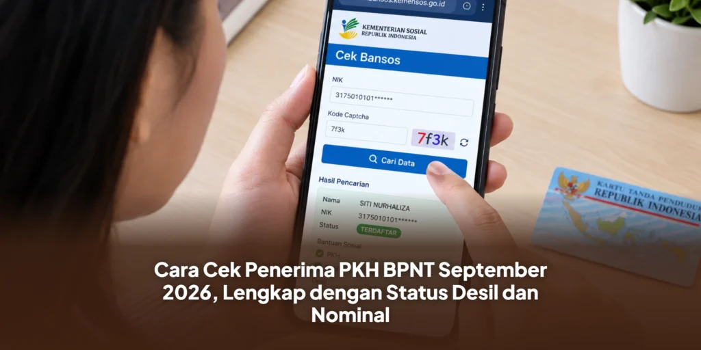 Cara Cek Penerima PKH BPNT September 2026, Lengkap dengan Status Desil dan Nominal