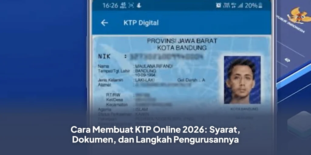 Cara Membuat KTP Online 2026: Syarat, Dokumen, dan Langkah Pengurusannya