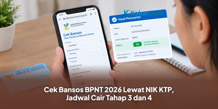 Cek Bansos BPNT 2026 Lewat NIK KTP, Jadwal Cair Tahap 3 dan 4