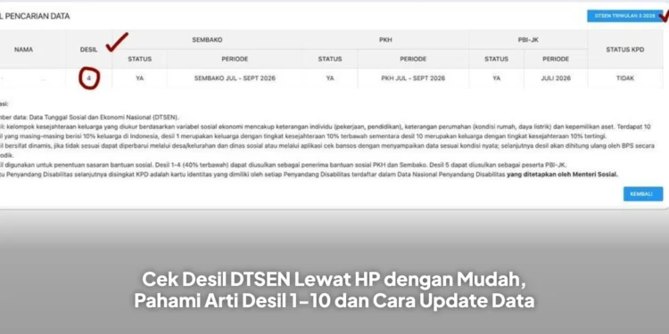 Cek Desil DTSEN Lewat HP dengan Mudah, Pahami Arti Desil 1-10 dan Cara Update Data