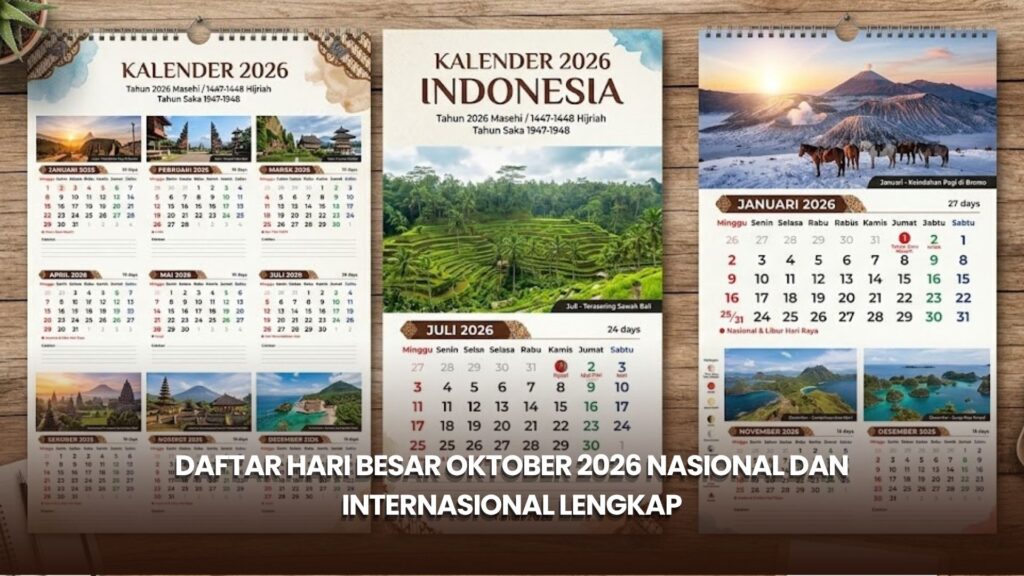 Daftar Hari Besar Oktober 2026 Nasional dan Internasional Lengkap