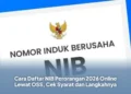 Cara Daftar NIB Perorangan 2026 Online Lewat OSS, Cek Syarat dan Langkahnya