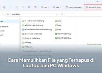 Cara Memulihkan File yang Terhapus di Laptop dan PC Windows